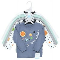 Тениски за бебешко бебе и малко дете на Hudson, акула на слънчевата система, малко дете