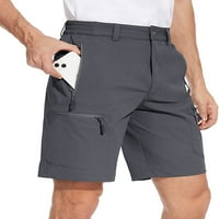 Мъжки бързи сухи туристически къси панталони с джобове Водоустойчиви тренировъчни риболовни пътувания за пътуване шорти