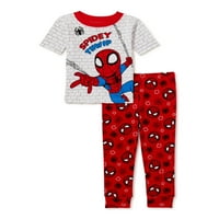 Памучен памучен пижама на Spider-Man Toddler, комплект от 2 части