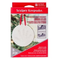 Sculpey Keepsake Clay Ornament Kit, ръчен отпечатък