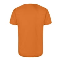 HOT6SL MENS V Вратни тениски с къс ръкав твърд тънък прилепнал тениска с тениска с деколте ежедневни ризи с къс ръкав за мъже