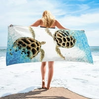 SDJMA Microfiber Sea Turtle Beach кърпи, 30 x60 Голяма плажна кърпа за плаж