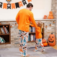Хелоуин пижама коледни пижами за семейство Хелоуин Семеен съвпадащи комплекти пижама, облекла на шезлонги, семейни съвпадащи върхове