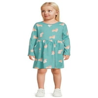 Детска рокля с дълъг ръкав, Размери 18м-2Т