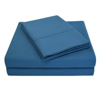 Superior Tierney Cotton Percale Deep Pocket Set, Twin XL, тъмно синьо