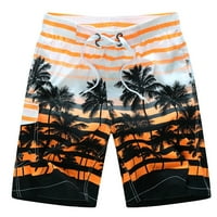 Cllios Мъжки плувни стволове плюс размер еластична виаст плаж къси панталони Бързи сухи дъски за теглене къси панталони ваканция