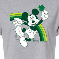 Disney - Mickey Green Rainbow - Juniors Изрязана тениска от памучна смес