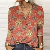 Блузи за жени флорални ръкави летни ризи за свободното време 3xl