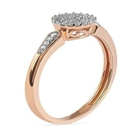 Имперски 10к Розово Злато 1 6к ТДВ диамантен Дамски моден пръстен
