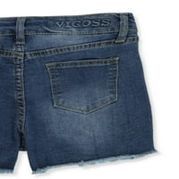 Vigoss Girls Mom Fit Fit Denim Shorts, размери 7-14