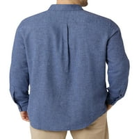 Мъжки Дълъг ръкав изпълнение фланела риза-размери ХС до 4ХБ