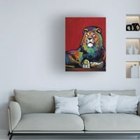 Робърт Фелпс 'лъв на червено' платно изкуство