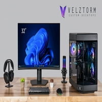 Velztorm Black Praeti Gaming Desktop, AIO, RGB фенове, 1000W PSU, Wifi 6E, Win Pro) Velz0085