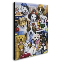 Търговски марки изобразително изкуство 'работни кученца' платно изкуство от Джени Нюланд