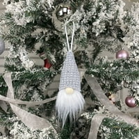 Guvpev Коледна безлика Gnome Santa Xmas Tree Hanging Ornament Decoration Decoration Перфектни коледни декорации за семейства -