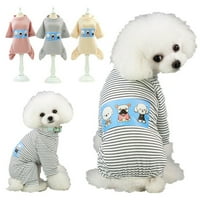 Hahasong пролет лято домашен любимец и раиран модел с четири крака тениска кученце за домашно облекло кучешки дрехи