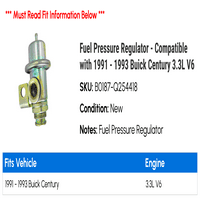Регулатор на налягането на горивото - съвместим с - Buick Century 3.3L V 1992