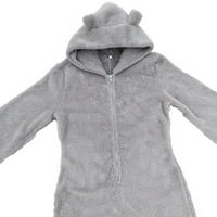 Дамски комбинезон зимен топло уютно руно onesie пижами дълъг мек сън за домашно облекло