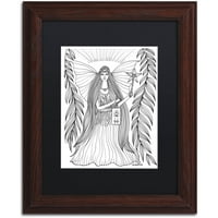 Търговска марка изобразително изкуство фея 15 платно изкуство от Кцдодхарт Черен мат, дървена рамка