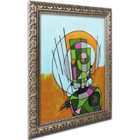 Търговска марка изобразително изкуство на сегментиран човек и платно на Крейг Снодграс, Златна орнаментирана рамка