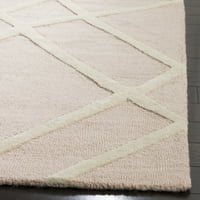 Kids Abstract Wool Runner Rug, Pink Ivory, 2'6 8 '