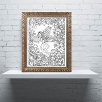 Търговска марка изобразително изкуство фея 13 платно изкуство от Кцдудларс Златна орнаментирана рамка