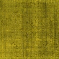 Ahgly Company Indoor Square Oriental Yellow Industrial Area Rugs, 8 'квадрат