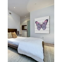 Marmont Hill Lavender Butterfly Rainting Print