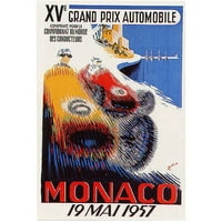 Изящно изкуство на търговска марка Monaco 1957 Платно изкуство от Джордж Хам, 18x24