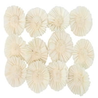 Декмод кутия естествена бяла хризантема и маргаритка сола цветя, бял-комплект от 2