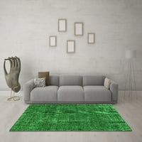 Ahgly Company Indoor Square Oriental Green Industrial Area Rugs, 6 'квадрат