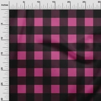 OneOone Cotton Fle Pink Fabric Gingham Check Diy Clothing Quilting Fabric Print Fabric от двор