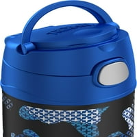 Термос деца неръждаема стомана вакуумно изолиран Фунтейнер сламена бутилка, синьо камуфлаж, 12оз