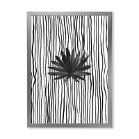 Дизайнарт черно-бели райета под тропически лист