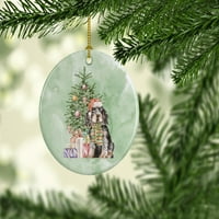 Съкровищата на Caroline CK8216Co Cocker Spaniel English Black Tan Коледни подаръци и дървесни керамични орнаменти, в