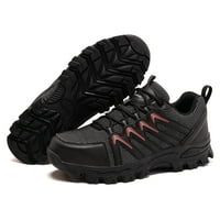 Hobibear Steel Toe Shoes Мъже безопасни маратонки, които не се прибират удобни работни обувки Черно червено САЩ 7.5