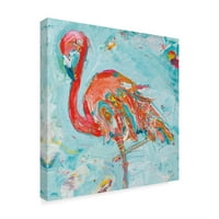 Изящно изкуство Фламинго Брайт платно изкуство от Кели Дей