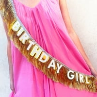 Пакет Парти 'Рожден Ден Момиче' Златен Ресни Пояс
