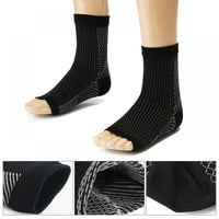 Поддръжка на компресионни арки Ръкави чорапи с комфортни гел подложки за мъже и жени, облекчение за плантарен фасциит, плоски