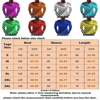 Noilla Mens Tops 3d Цифрови тениски за тениски с дълъг ръкав мъже Мъжки основен тройник мъжки екипаж на врата пуловер червен m
