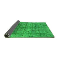 Ahgly Company Indoor Rectangle Oriental Green Industrial Area Rugs, 2 '4'