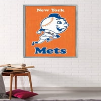 Ню Йорк Метс-Ретро Лого Плакат За Стена, 22.375 34