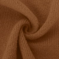 Guzom Cardigan пуловери за жени- с качулка дълъг ръкав топъл дълга дамска есенна модна портокал