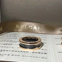 Розово злато и стерлингов сребърен пръстен с двойна лента, черно-бяла керамика, златен сложен сребърен пръстен за сребърен канал