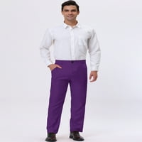 Уникални сделки мъжки бизнес панталони класически годни плосък преден костюм панталони