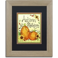 Търговска марка изобразително изкуство есенни благословии ИИ платно изкуство от Дженифър Нилсон, Черен мат, бреза рамка