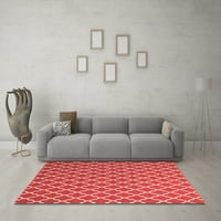 Ahgly Company Indoor Square Trellis Red Modern Area Rugs, 3 'квадрат