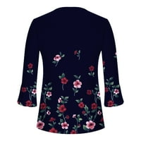 Лейди Блуза есен Просвещение Женска модна модна тръба от печат от печат на основен рухен корсет туника върхове плисирани тениски