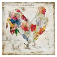 Цветно петел от Карол Робинсън увити платно живопис изкуство печат