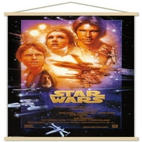 Междузвездни войни: Нова надежда - Плакат за един лист стена с дървена магнитна рамка, 22.375 34
